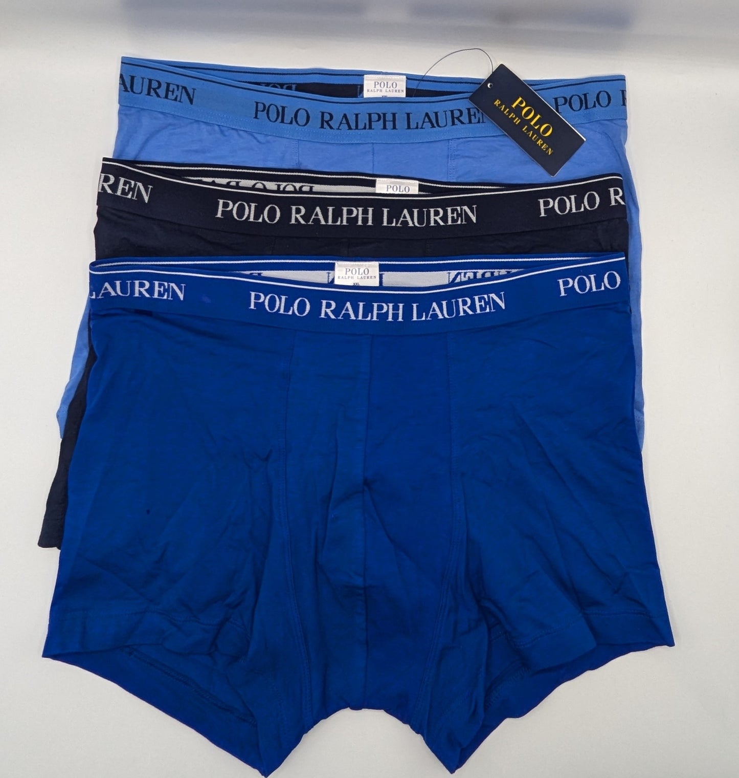 Polo Ralph Lauren Men's 3-Pack Cotton Trunks - Blue Multi