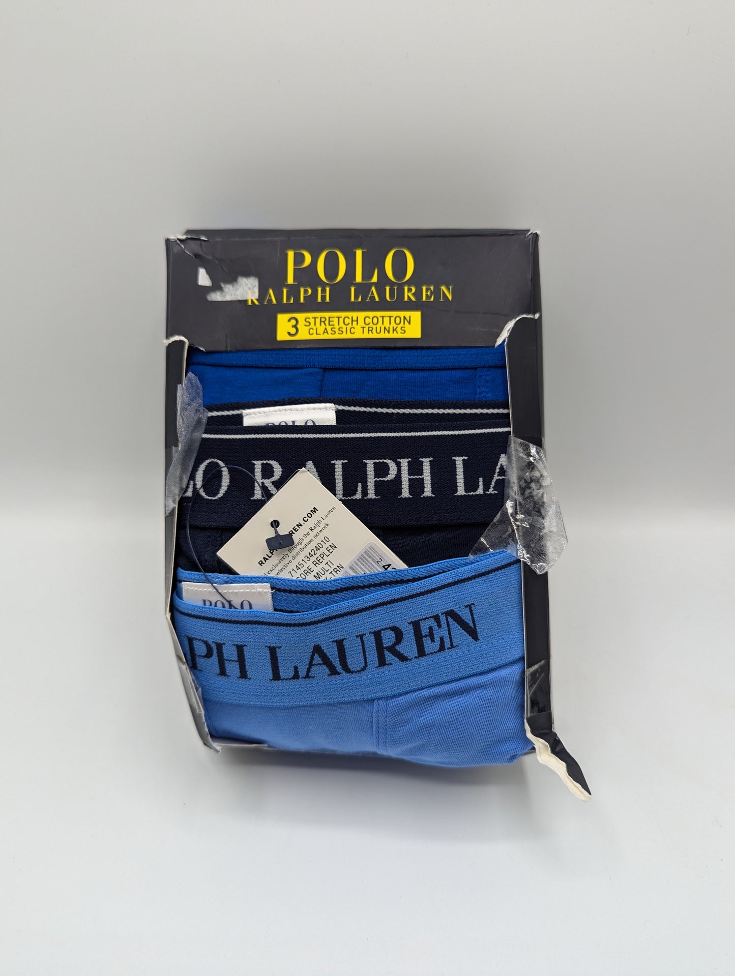 Polo Ralph Lauren Men's 3-Pack Cotton Trunks - Blue Multi
