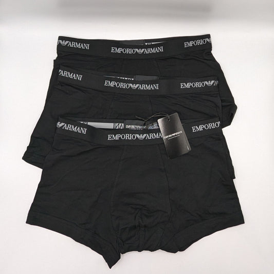 Emporio Armani 3 Pack Bottom Boxers - Black