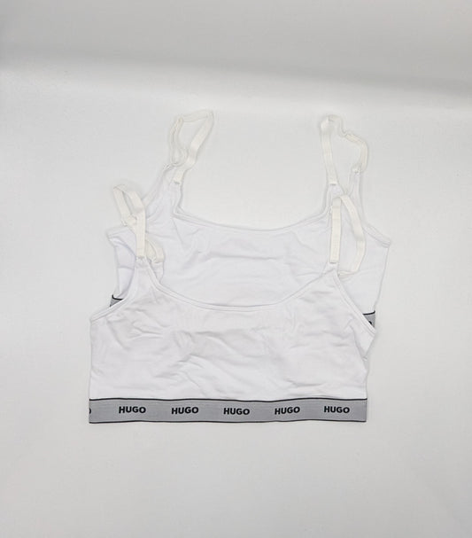 Hugo Sports Bralette 2 Pack - White