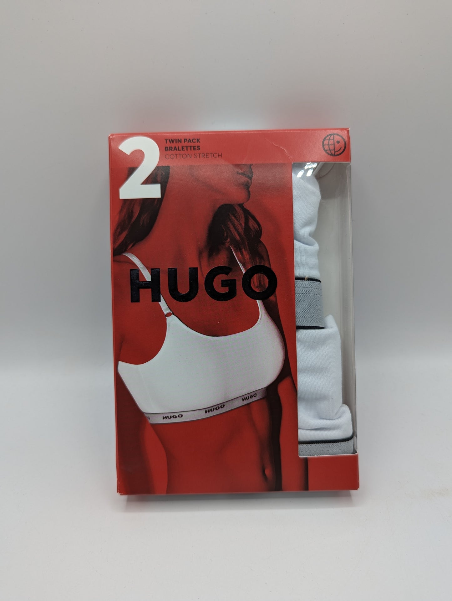 Hugo Sports Bralette 2 Pack - White