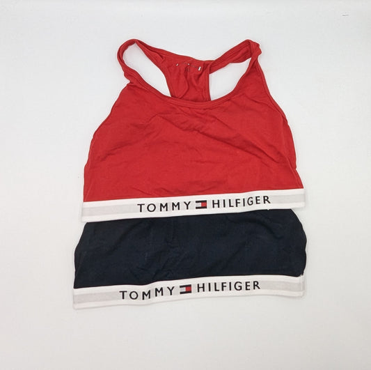 Tommy Hilfiger 2 Pack Logo Bra Girls - Red / Navy