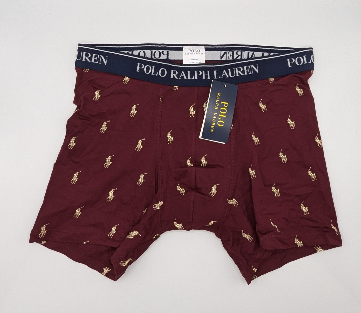 Polo Ralph Lauren Stretch-Cotton Classic Trunks 3 pack - Blue / Grey / Burgundy