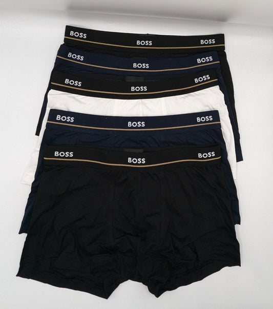 Boss Trunk Essential 5 Pack- Black / White / Navy