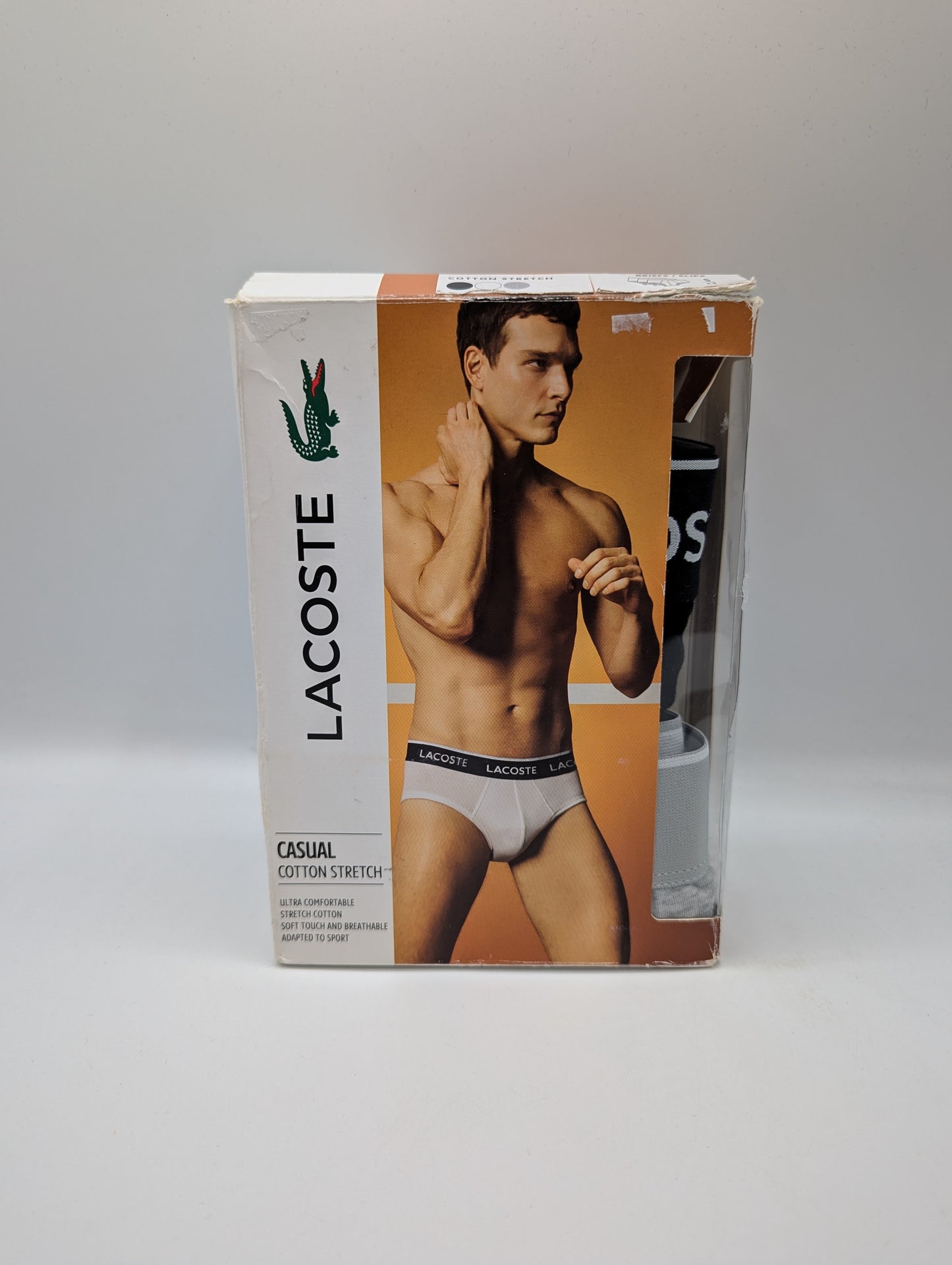 Lacoste Mens 2 Pack Briefs - Black / grey