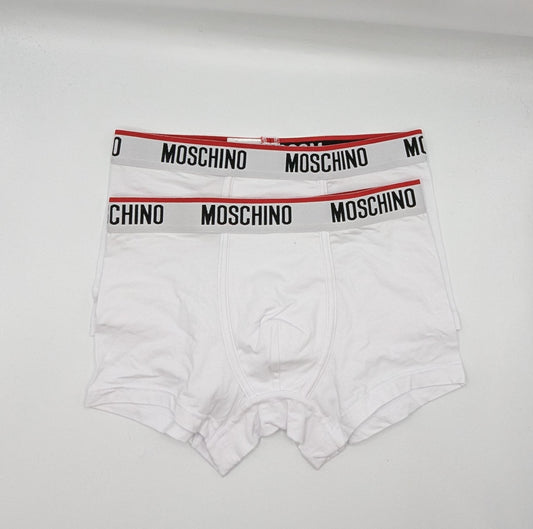 MOSCHINO Two Pack Boxer Trunks - White