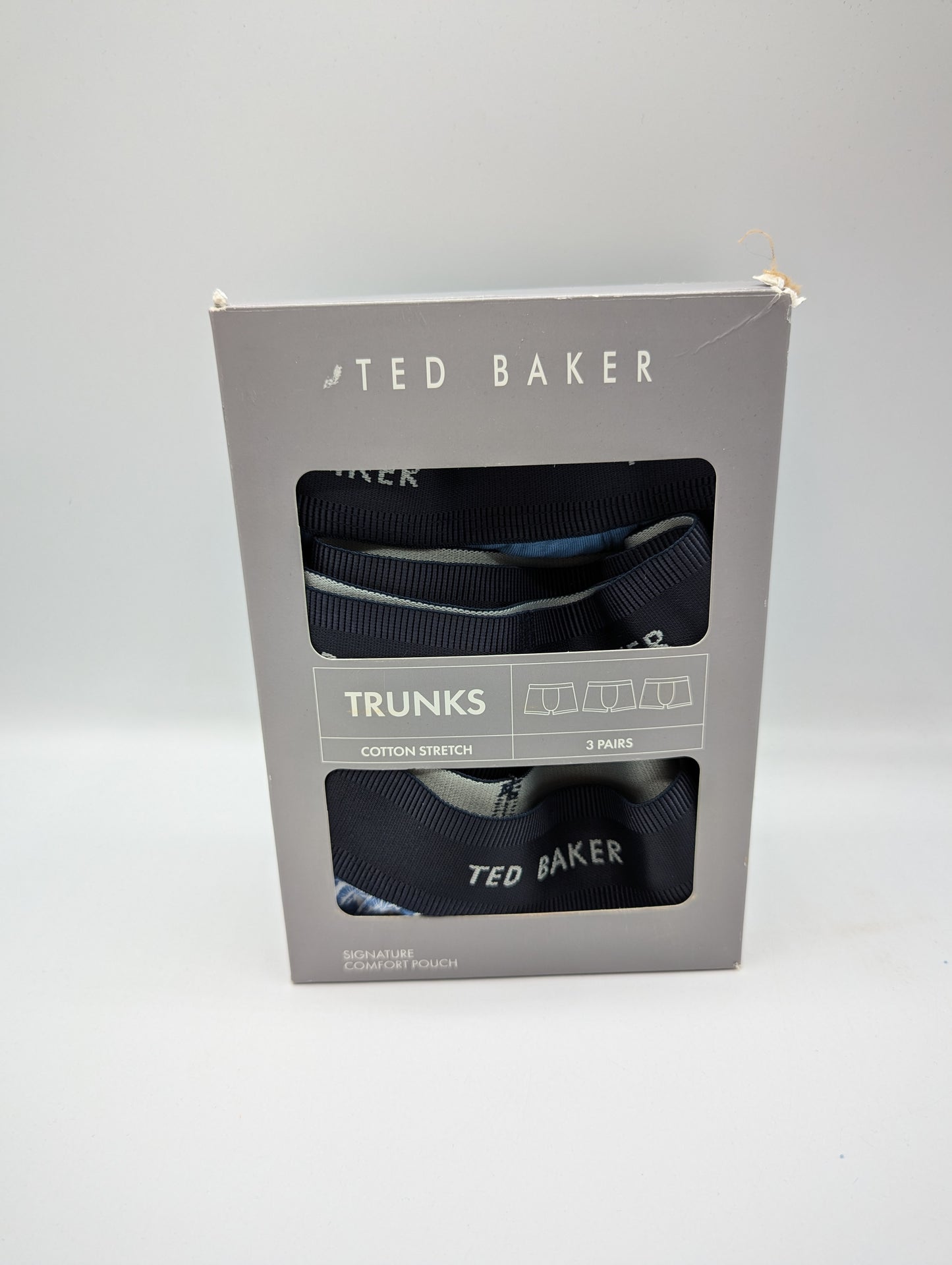 Ted Baker 3-Pack Logo Boxer Briefs Mens - Blue / White