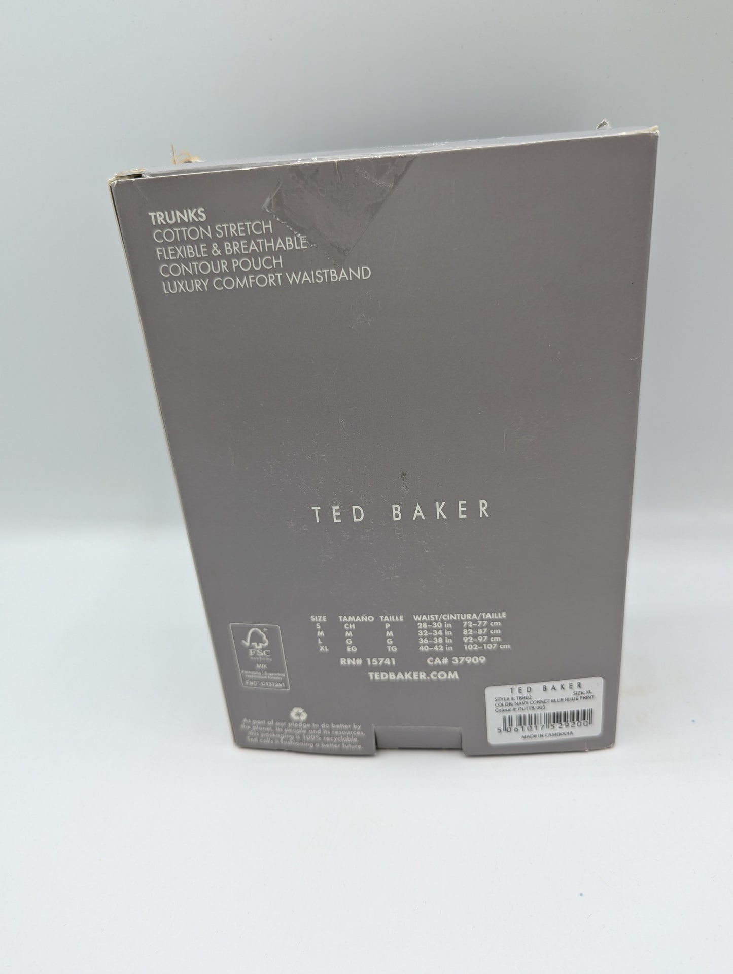 Ted Baker 3-Pack Logo Boxer Briefs Mens - Blue / White