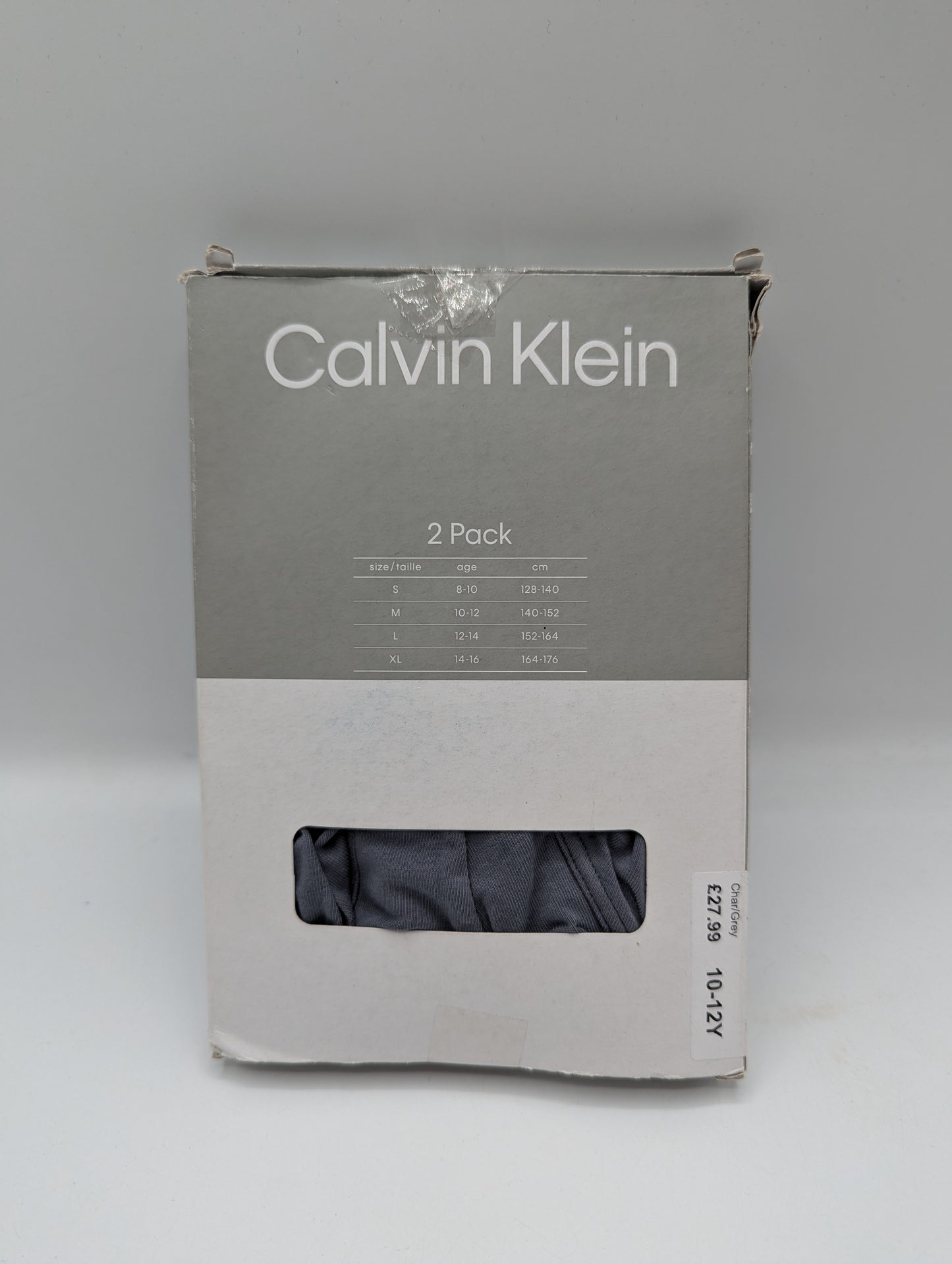 Calvin Klein 2 Pack Boxer Shorts Junior Boys - Charcoal / Grey