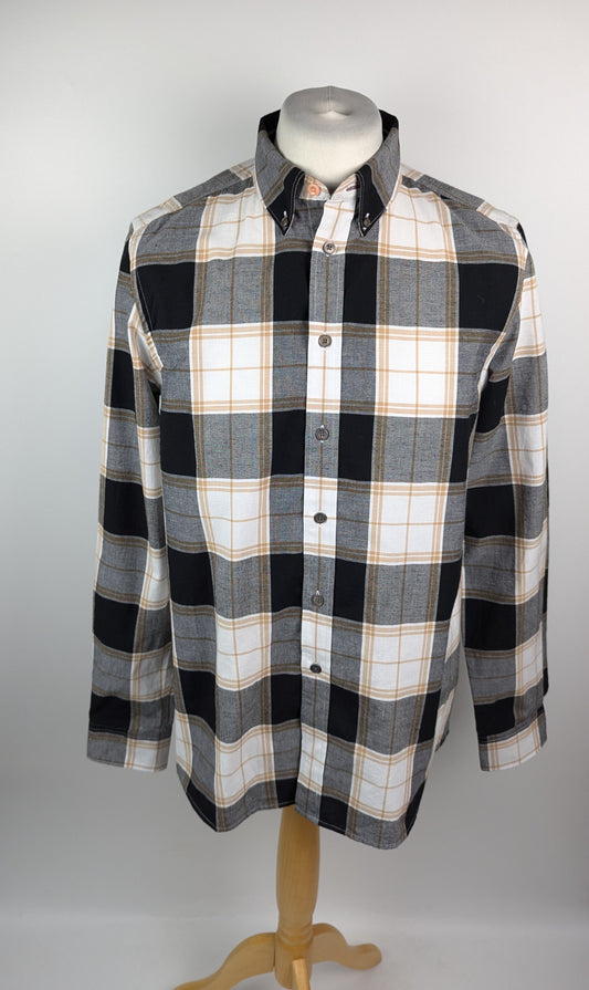 PS Paul Smith Long Sleeve Check Shirt - Black / Brown