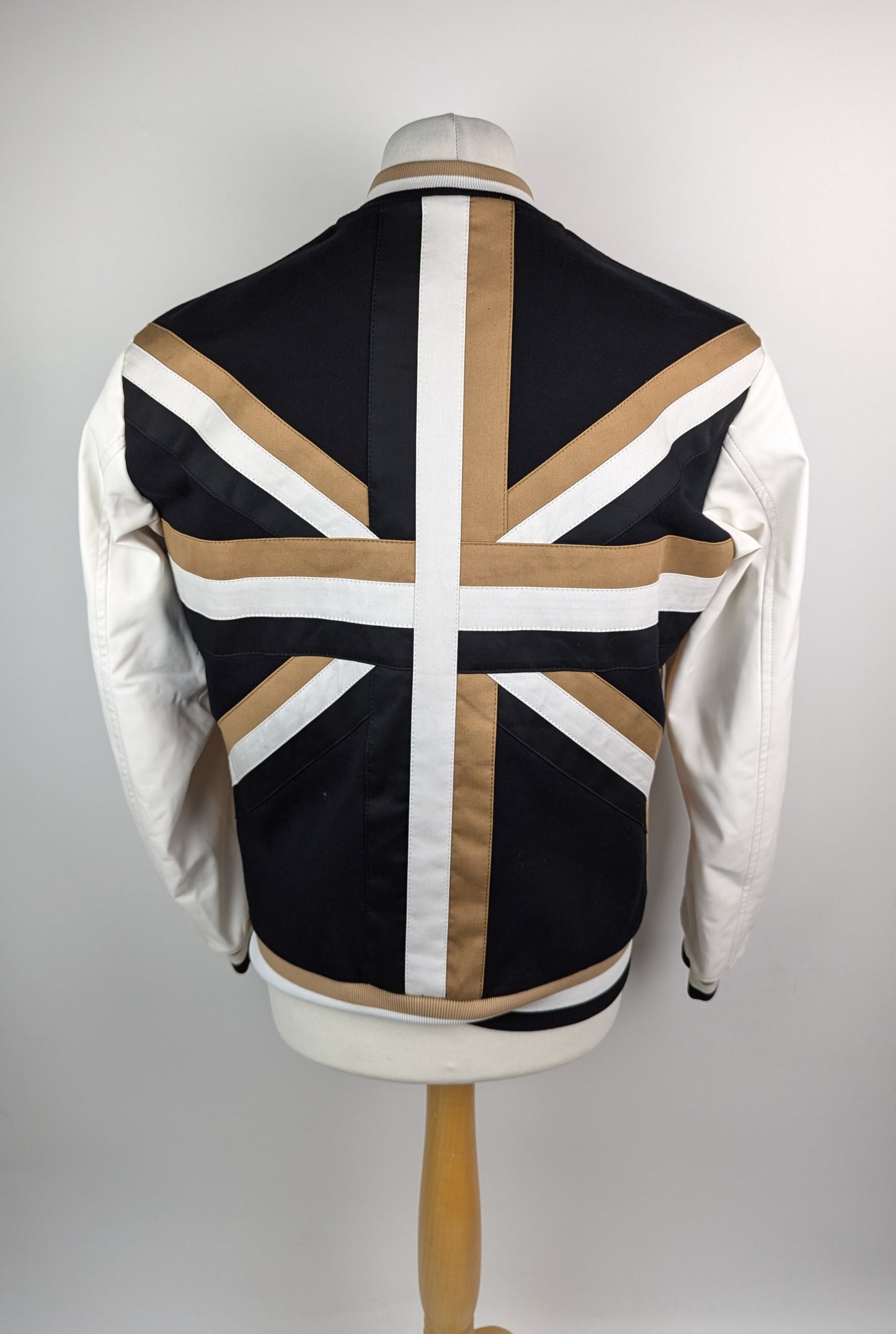 Boss Men's Natural Circus1 Varsity Jacket - Beige / White