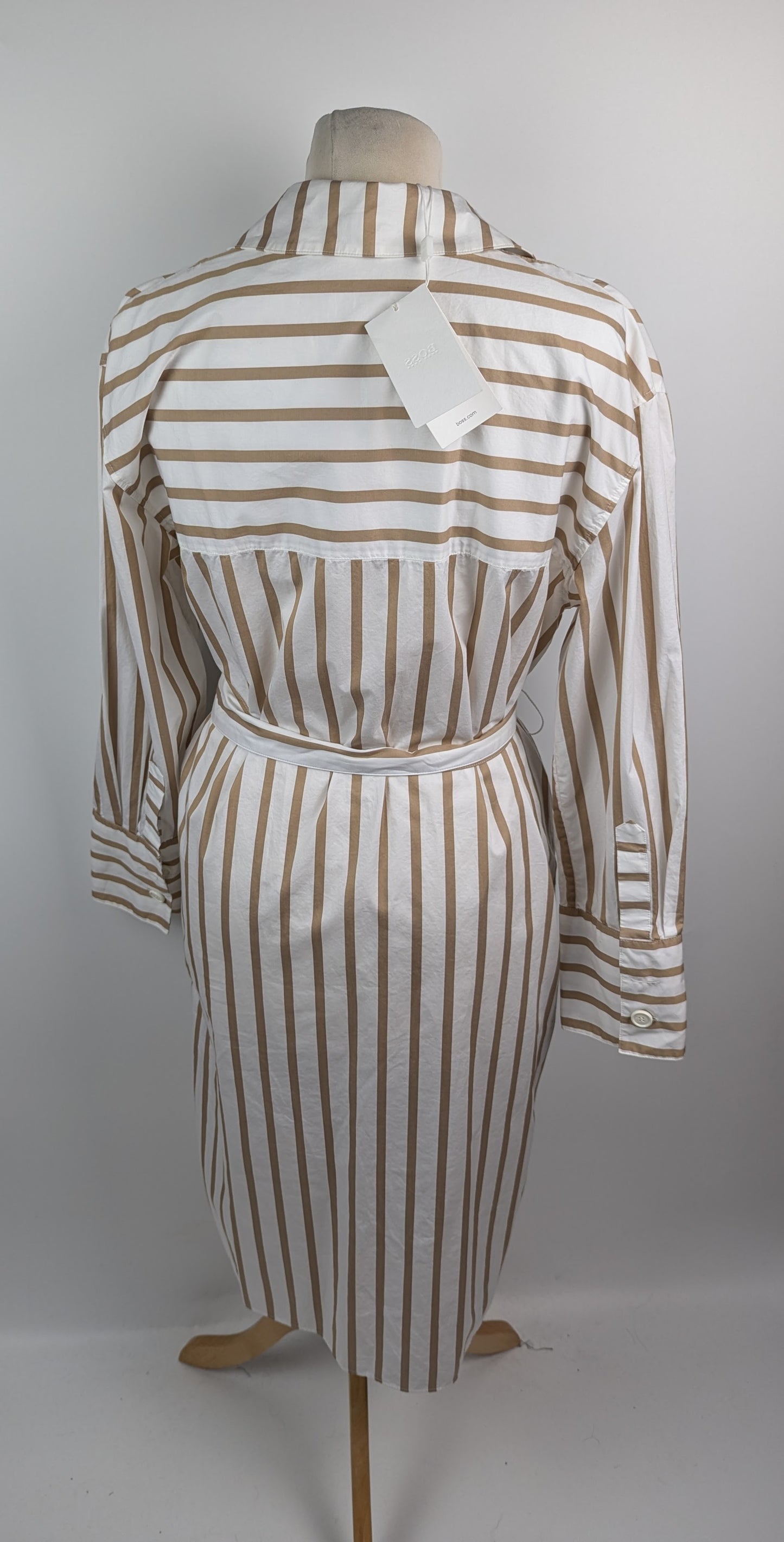 Hugo Boss Womens C_Disso Dress - Beige / White