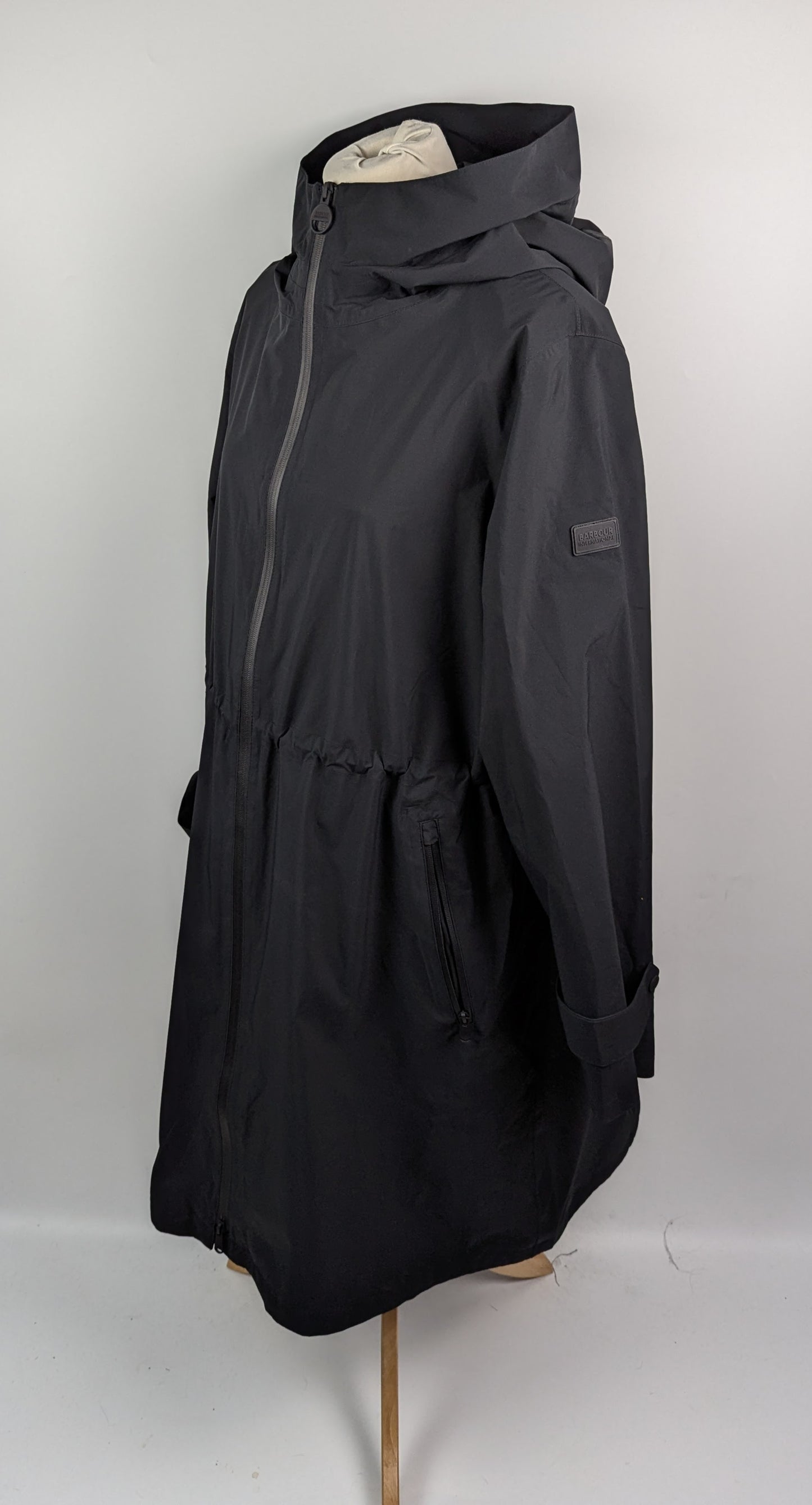Barbour International Longline Kyra Waterproof Jacket - Black