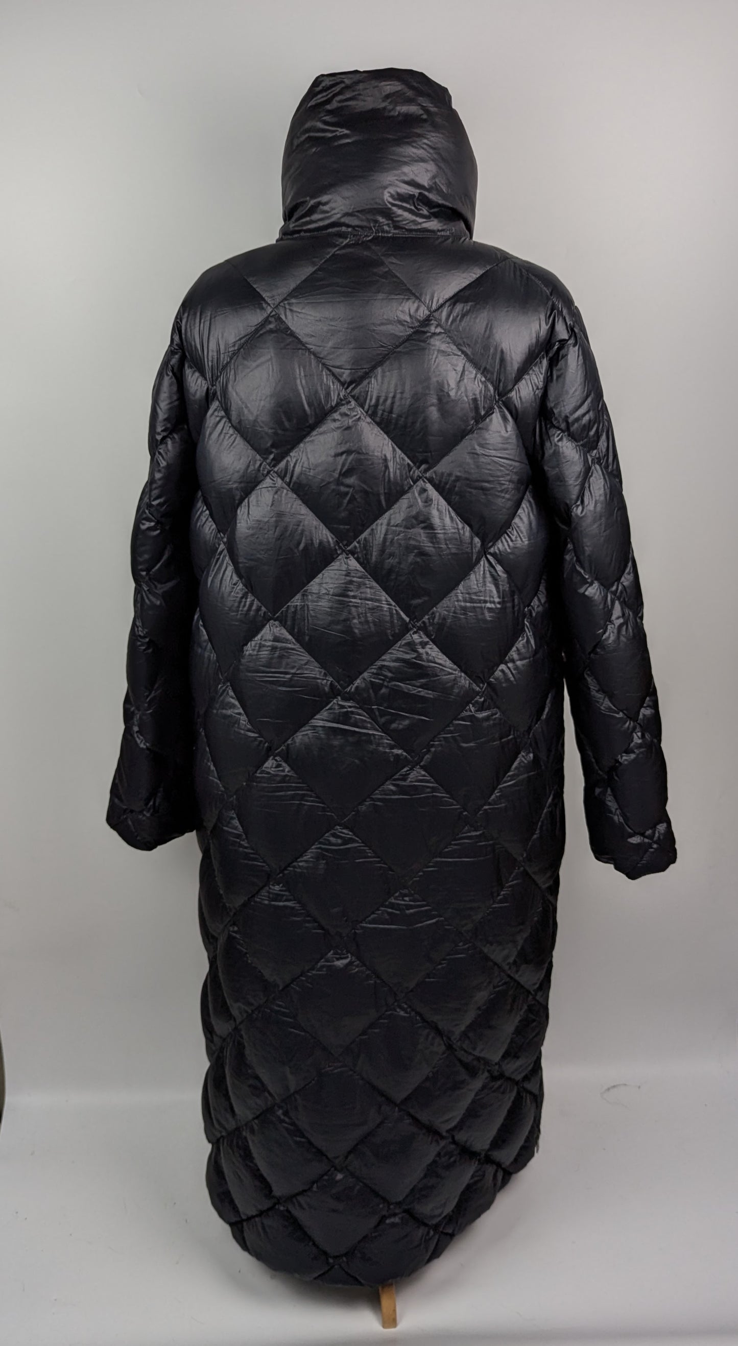 Lauren by Ralph Lauren Long Dimond Puffer Jacket - Black