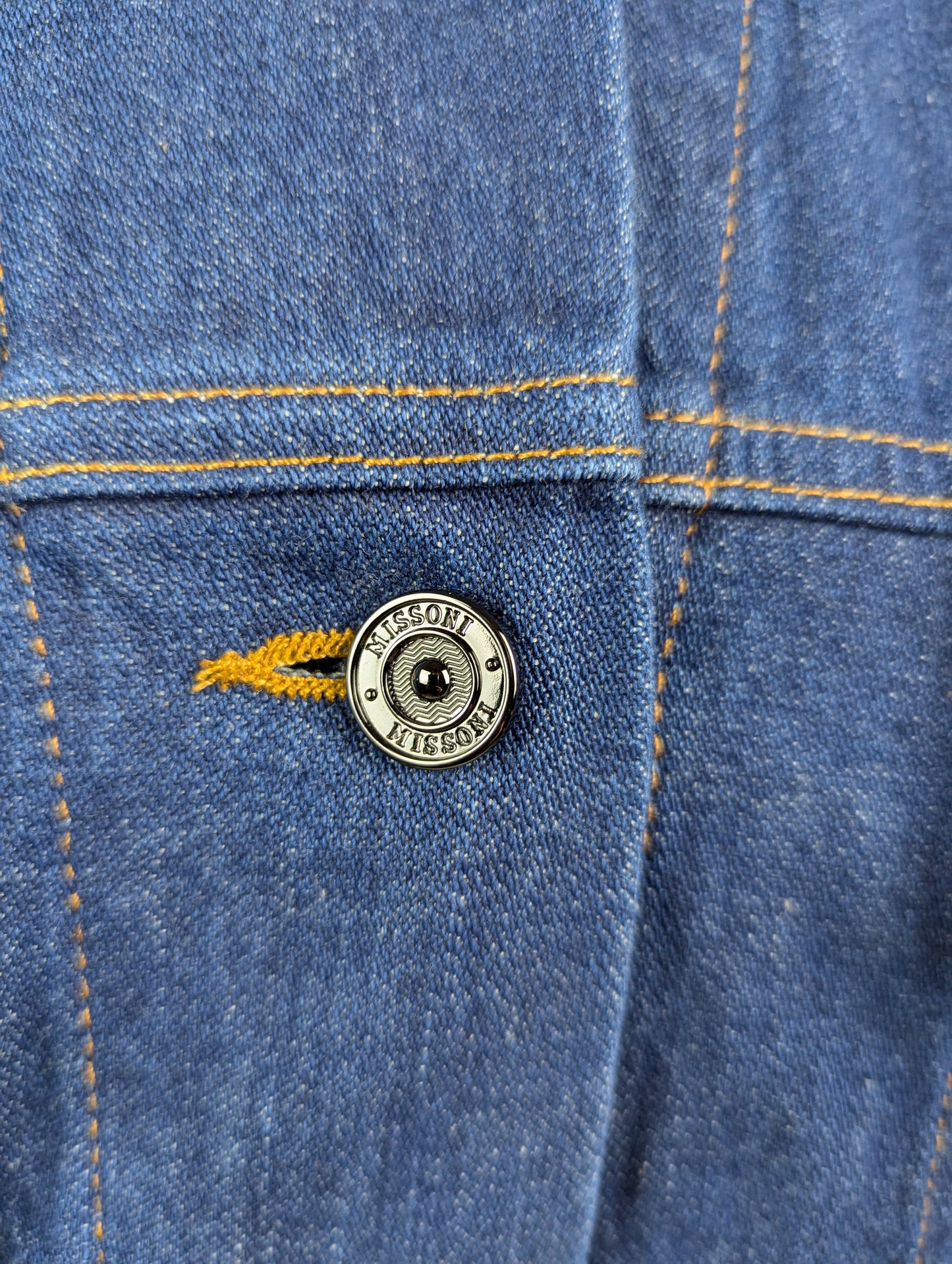 Missoni Womens Denim Jacket - Blue / Multi