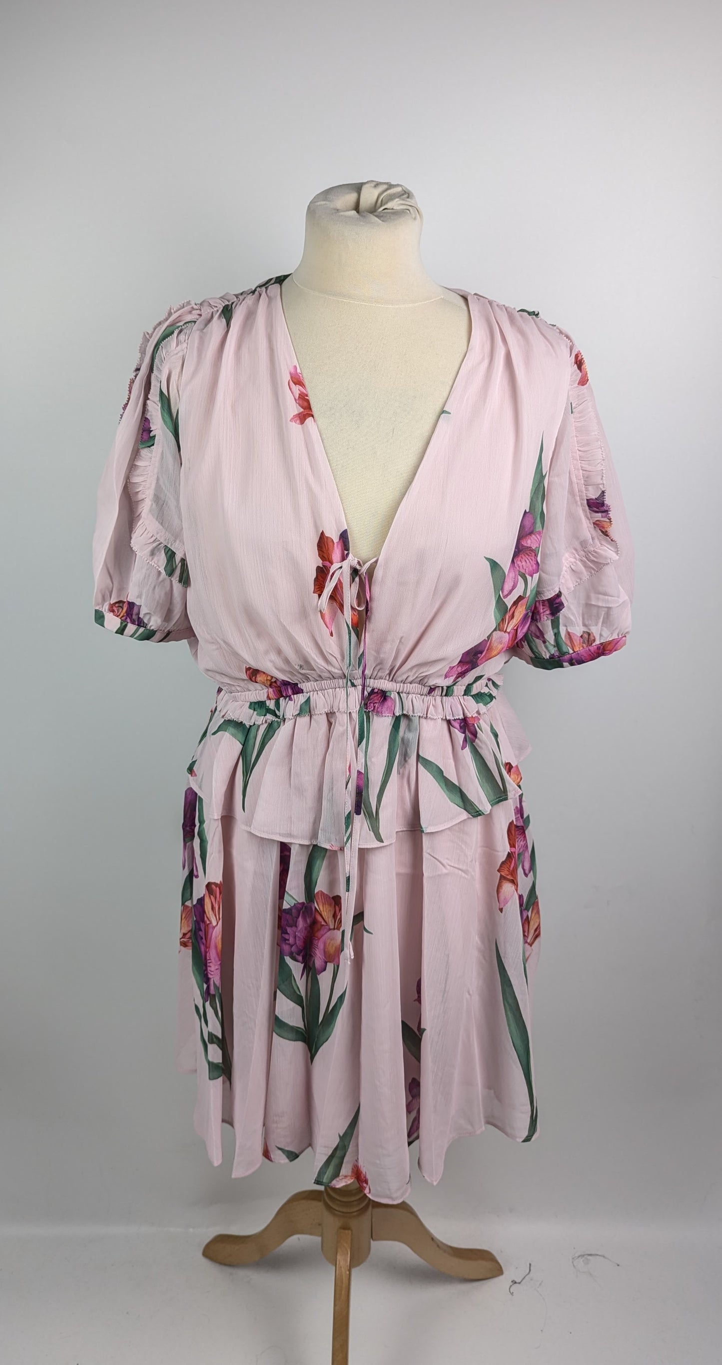 Ted Baker Floral Mini Dress - Pink / Multi