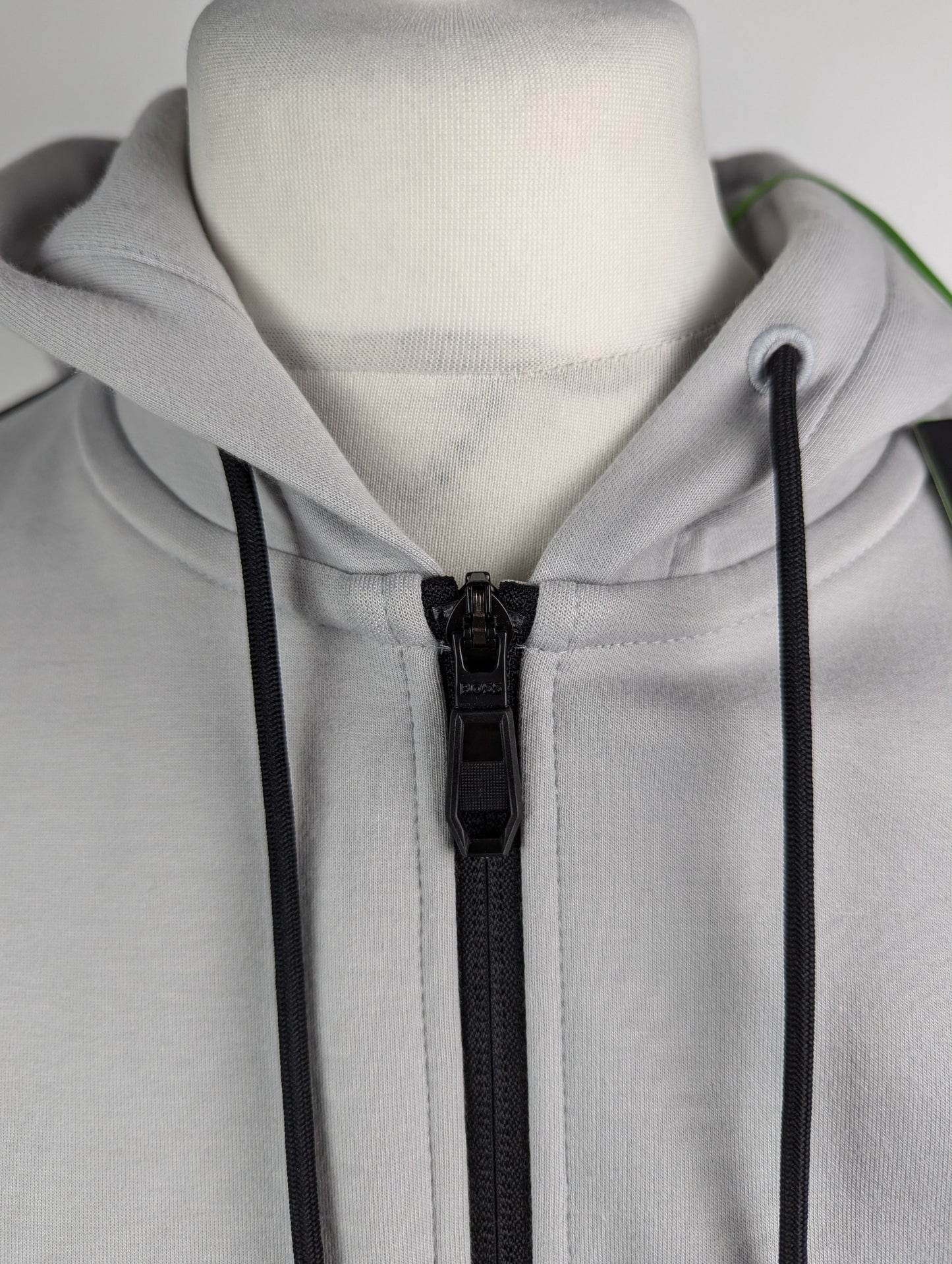 Boss Mens Saggy Tape X Zip-up Hoodie - Light Grey