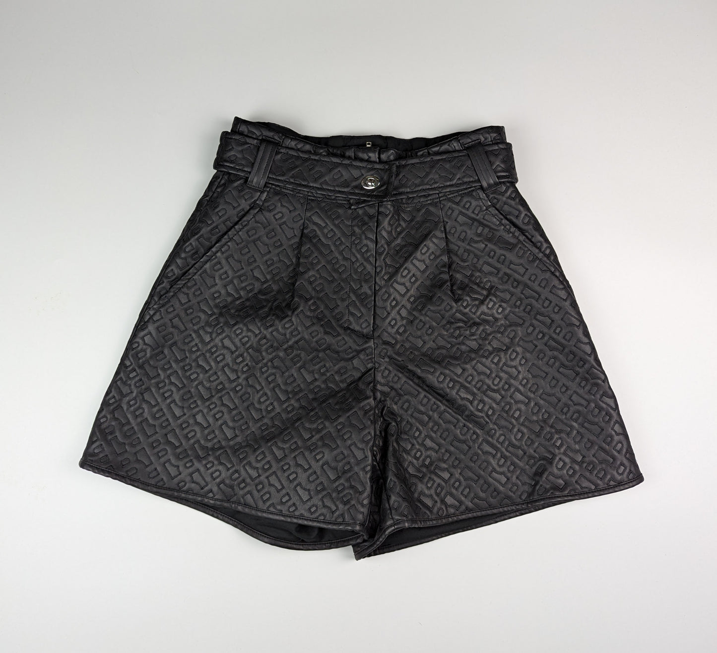 Boss Tomena Womens Faux Leather Shorts - Black