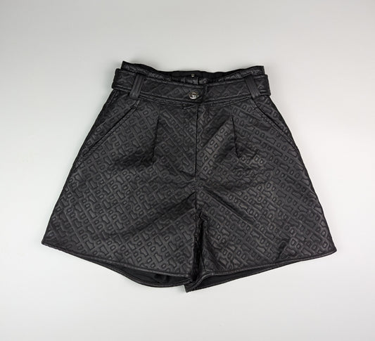 Boss Tomena Womens Faux Leather Shorts - Black