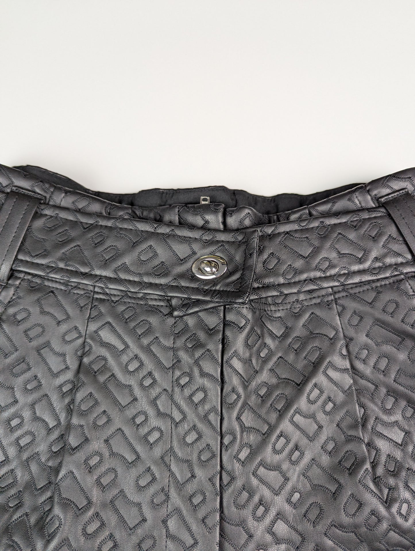 Boss Tomena Womens Faux Leather Shorts - Black