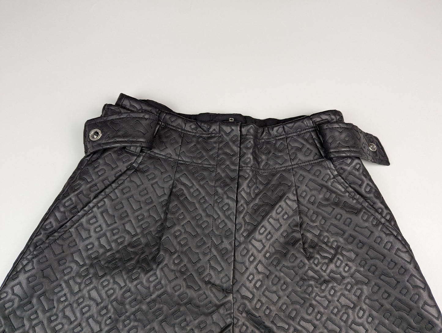 Boss Tomena Womens Faux Leather Shorts - Black