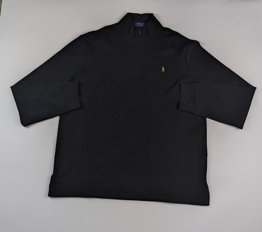 Polo Ralph Lauren Estate Fleece Quarter Zip Sweater - Black