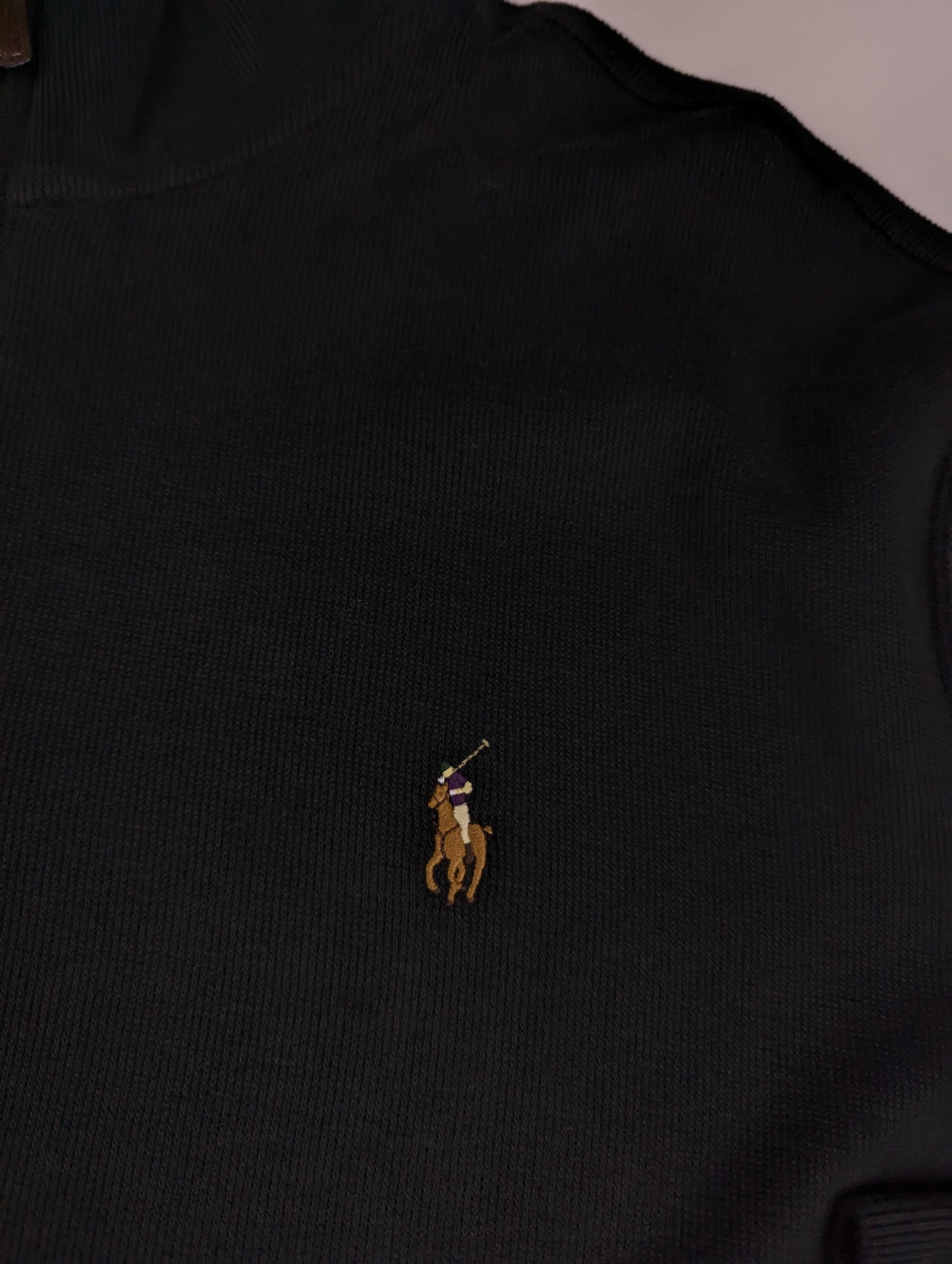 Polo Ralph Lauren Estate Fleece Quarter Zip Sweater - Black