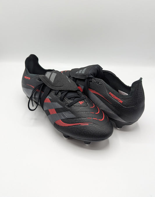 Adidas Predator League Fold-Over Tongue Soft Ground Football Boots - Black / Red