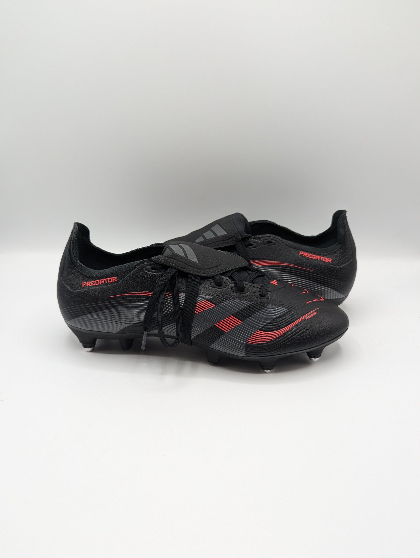 Adidas Predator League Fold-Over Tongue Soft Ground Football Boots - Black / Red