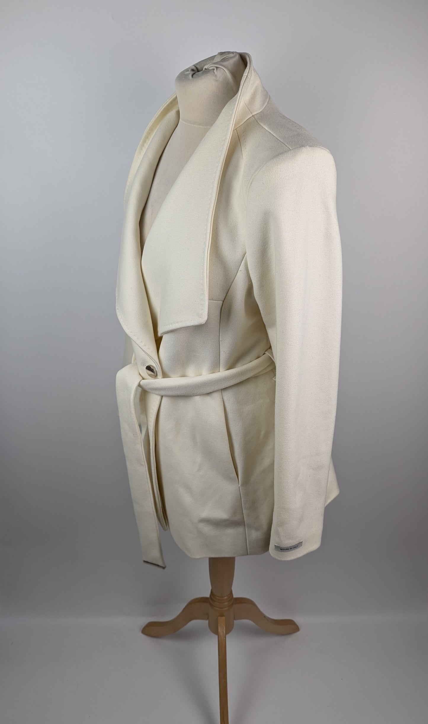 Ted Baker Roses Short Wool Coat - Ivory White