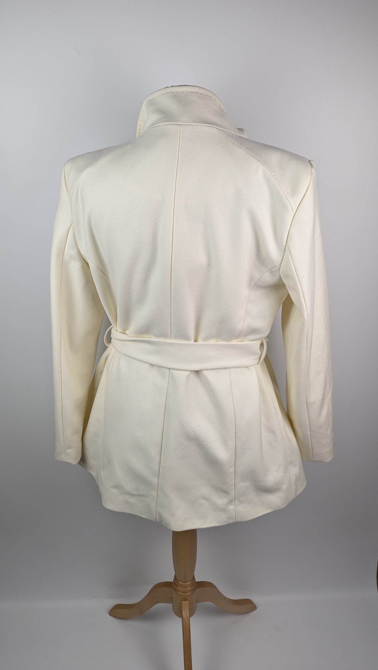 Ted Baker Roses Short Wool Coat - Ivory White