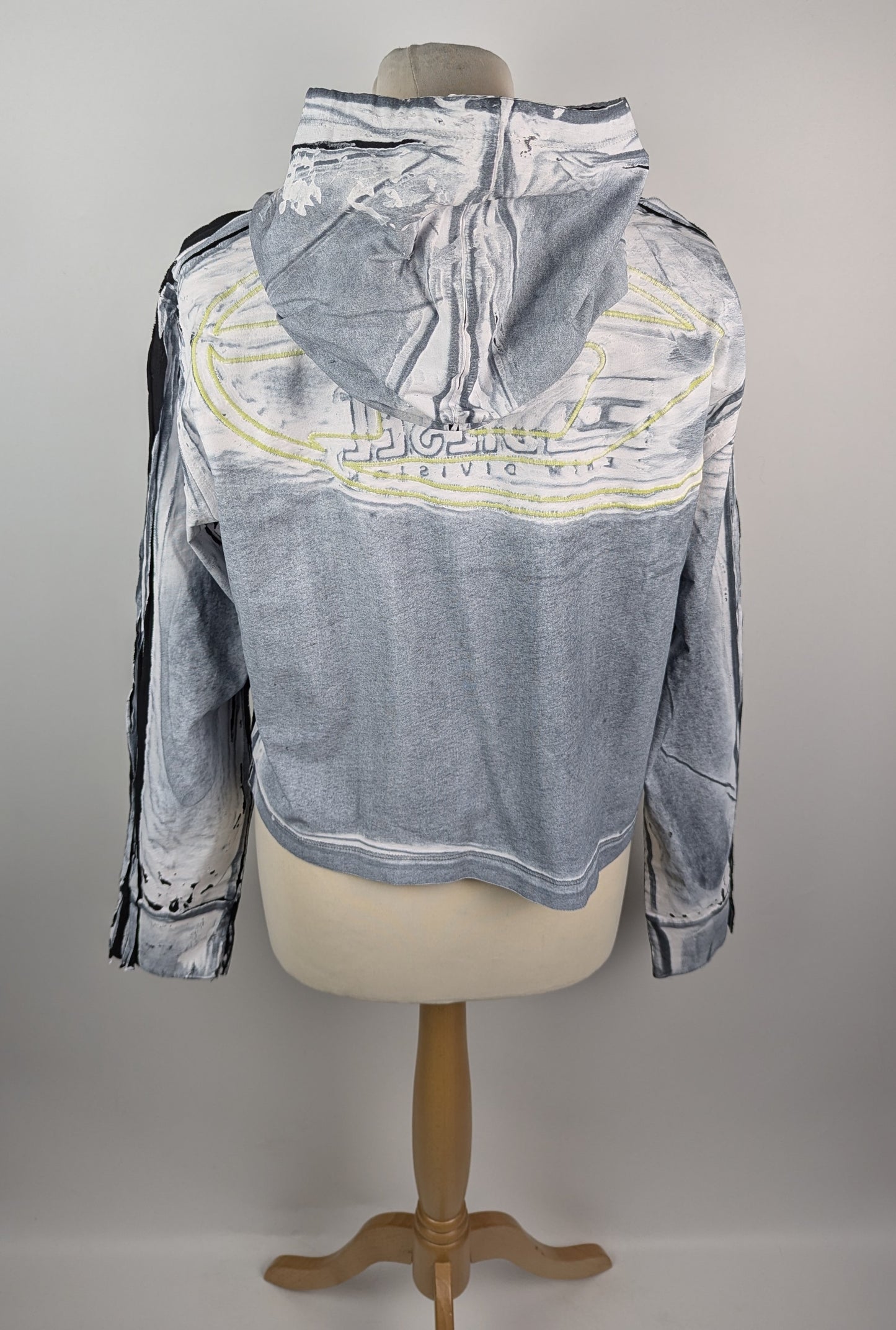 Diesel ‘F-CARLYE’ cropped hoodie Womens- Grey / Silver / Black