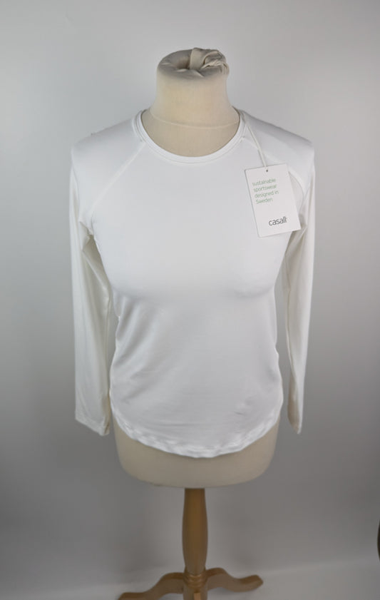 Casall Performance Gym Long Sleeve Top - White
