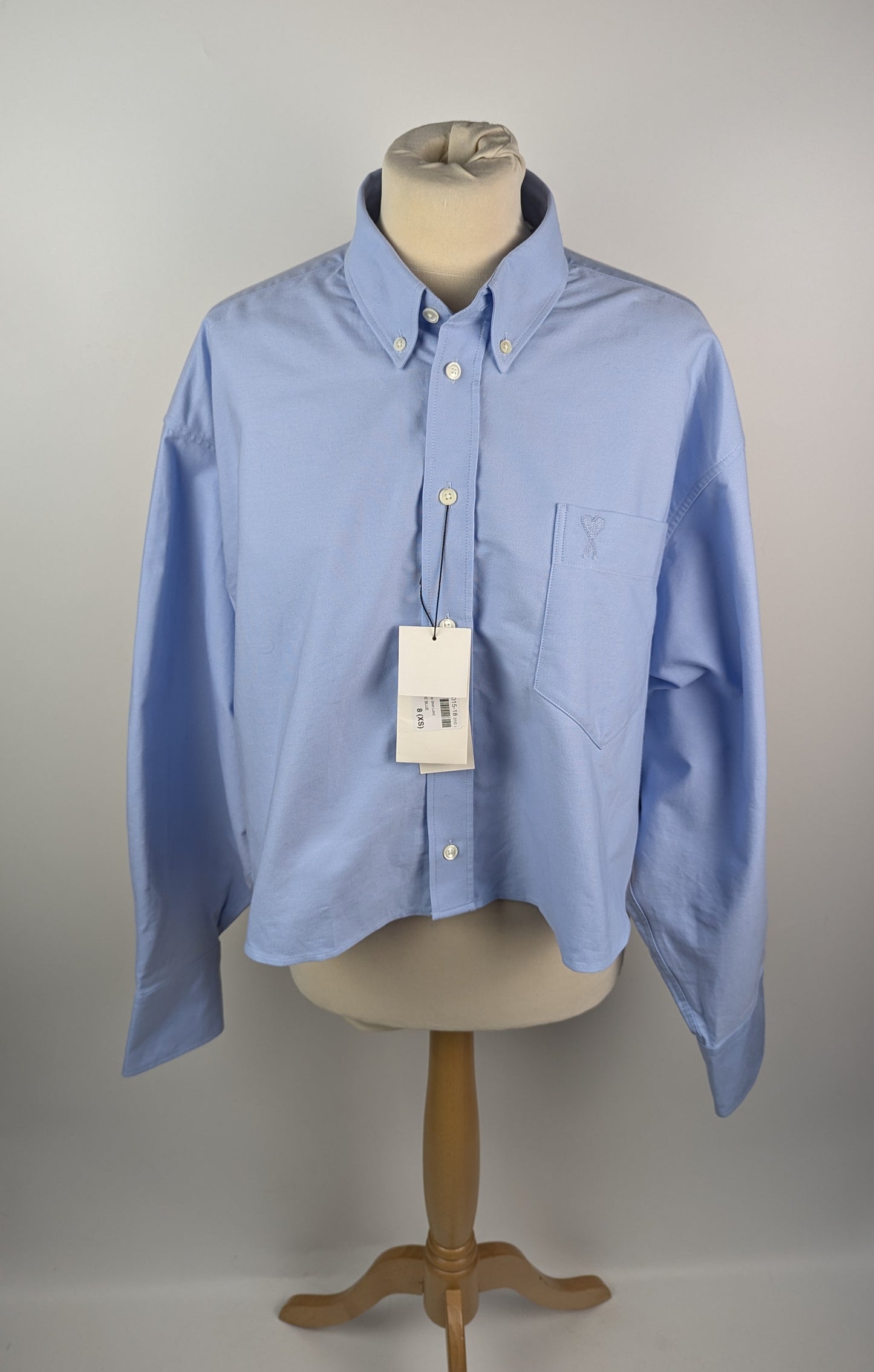 Ami Paris Womens cropped shirt - Blue