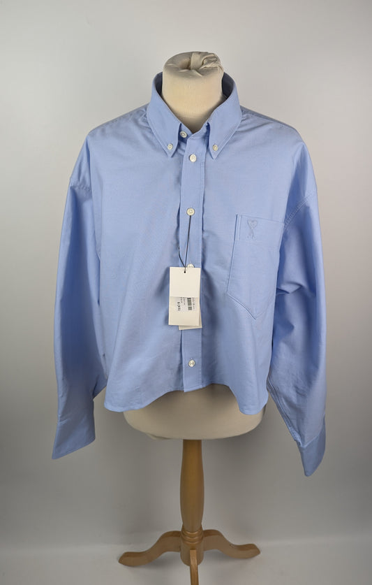 Ami Paris Womens cropped shirt - Blue