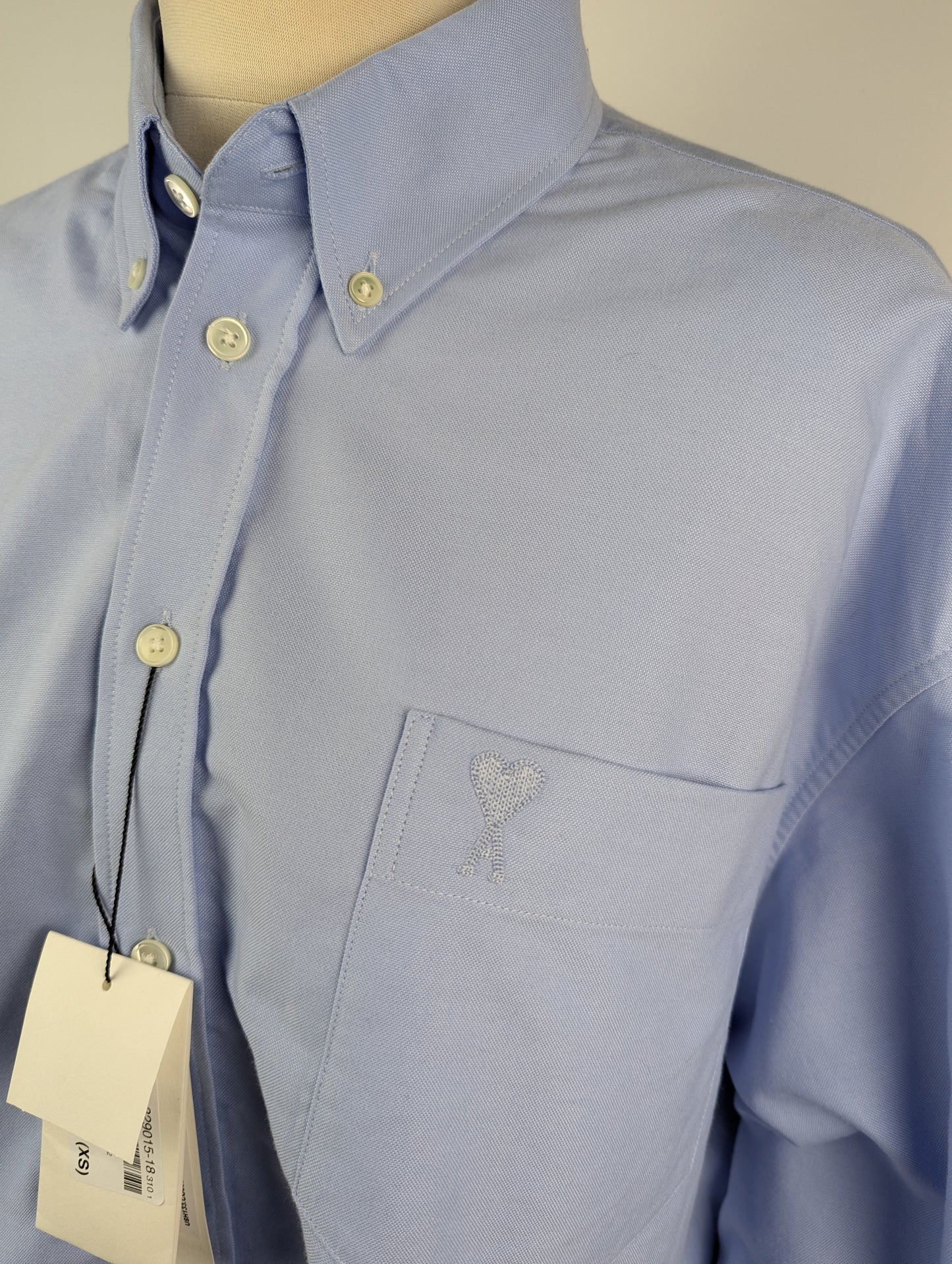 Ami Paris Womens cropped shirt - Blue