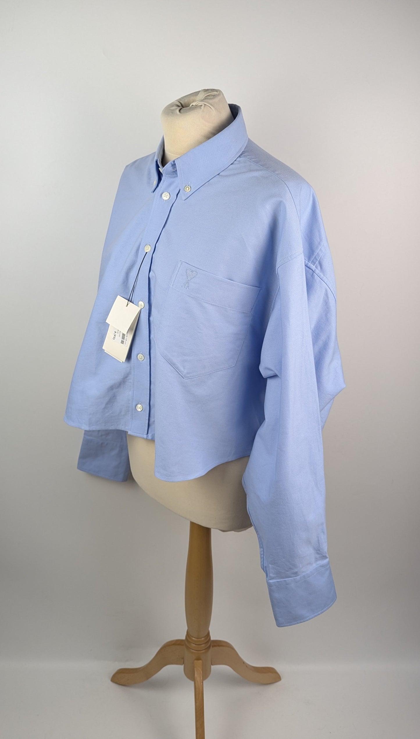 Ami Paris Womens cropped shirt - Blue