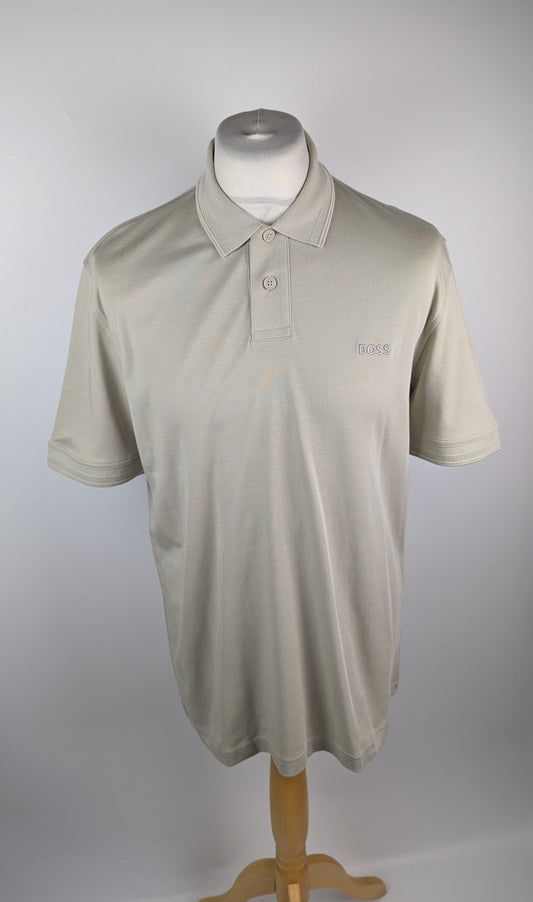 Boss Men's PeInterlock Short-Sleeve Polo Shirt - Beige