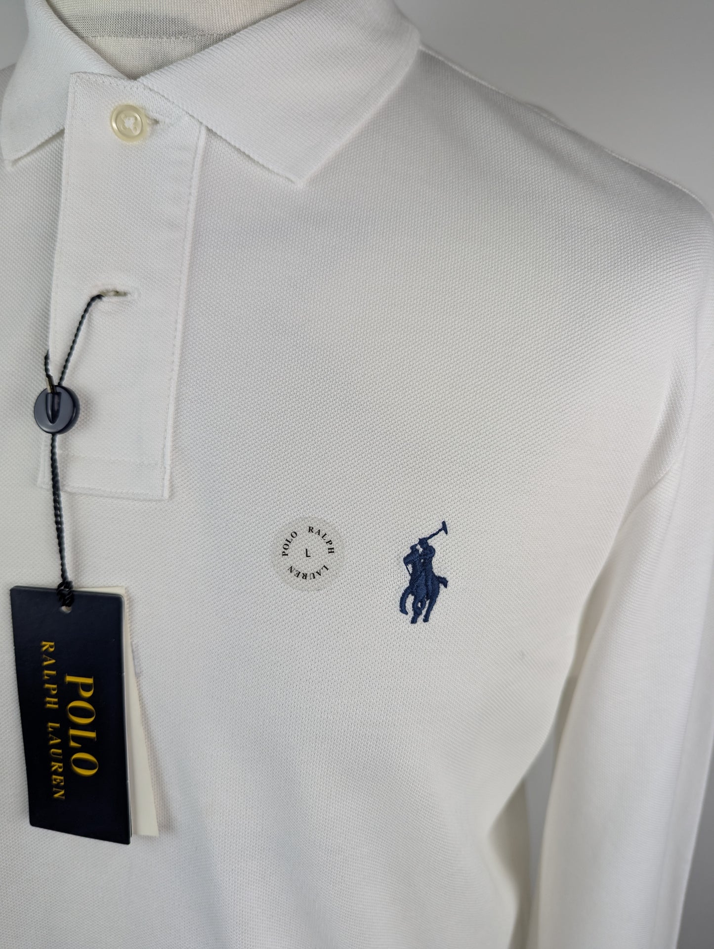 Polo Ralph Lauren Men's Long Sleeve Polo Shirt - White