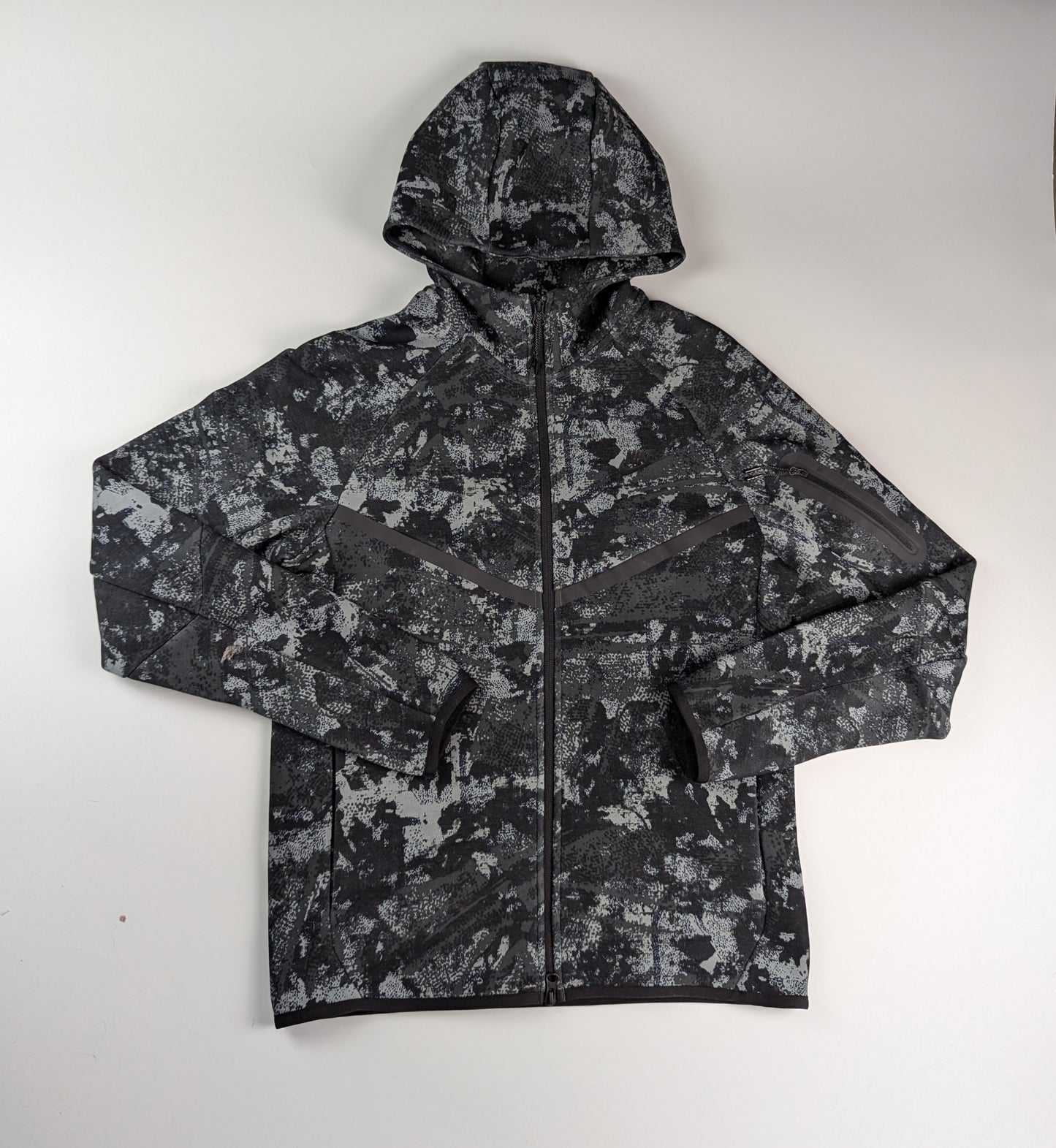 Nike Tech Fleece Hoodie Mens- Grey / Black Camo