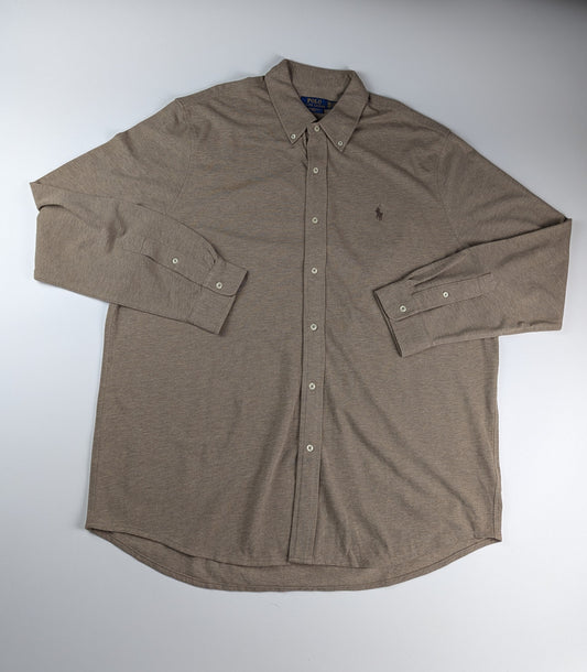 Polo Ralph Laure Featherweight Mesh Shirt - Brown