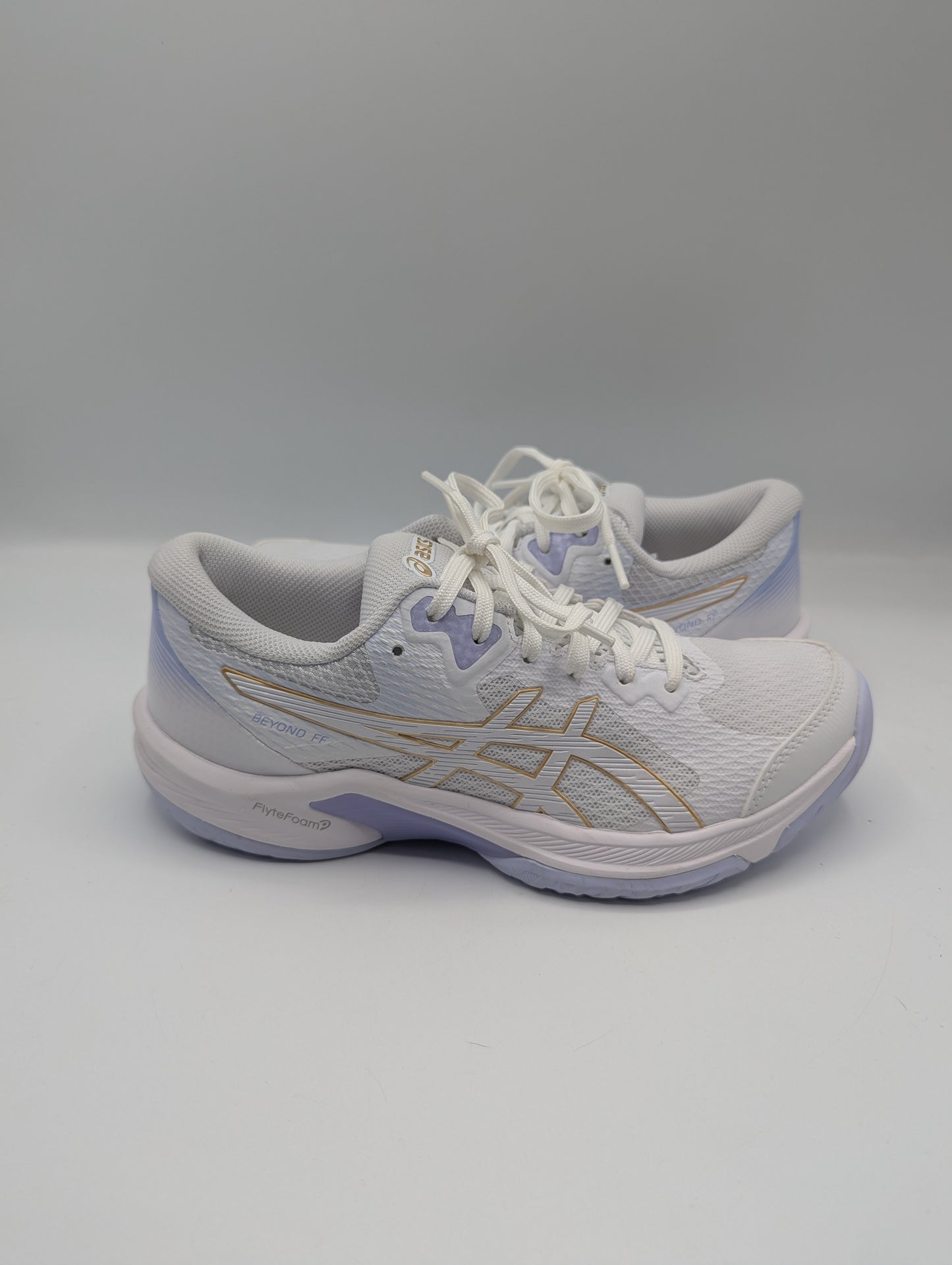 Asics Beyond Netball Shoes Womens- White / Purple