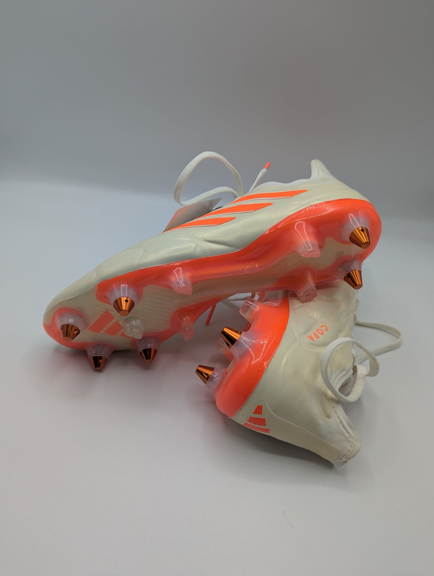 Adidas Copa Pure.1 Adults Firm Ground Football Boots - Off White / Orange