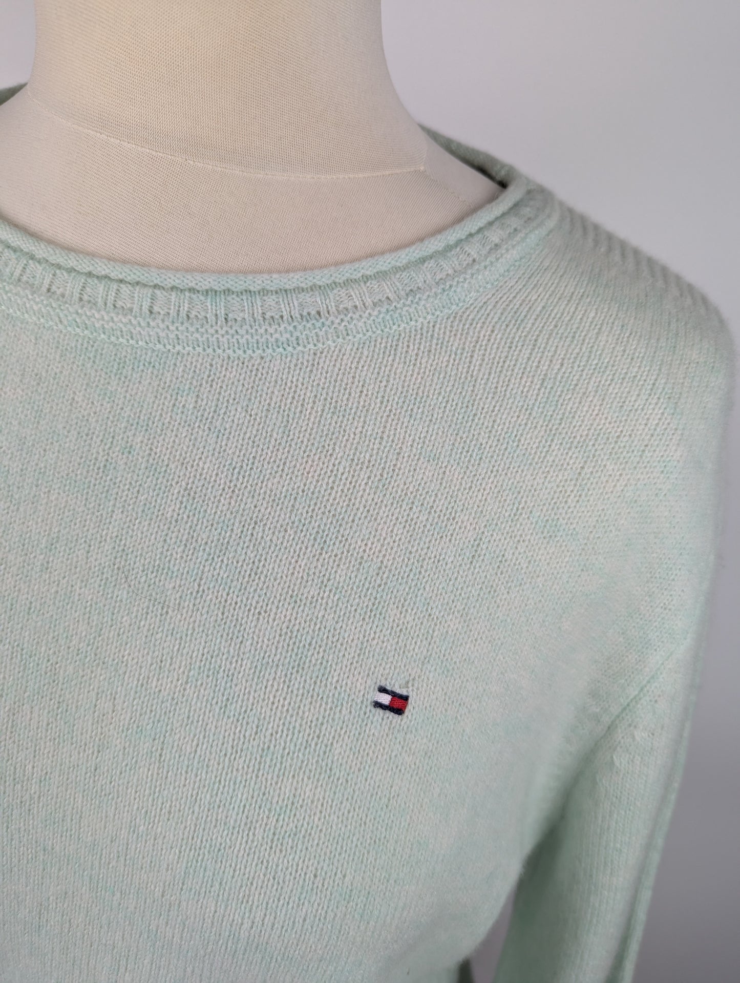 Tommy Hilfiger Soft Crew Neck Knit Jumper- Mint Green