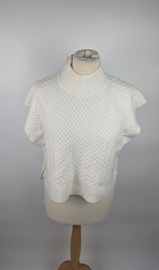 Ted Baker Knitted Vest - White Ivory