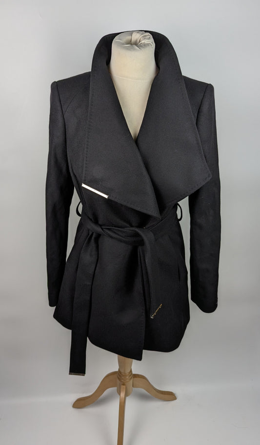 Ted Baker Roses Short Wool Coat - Black