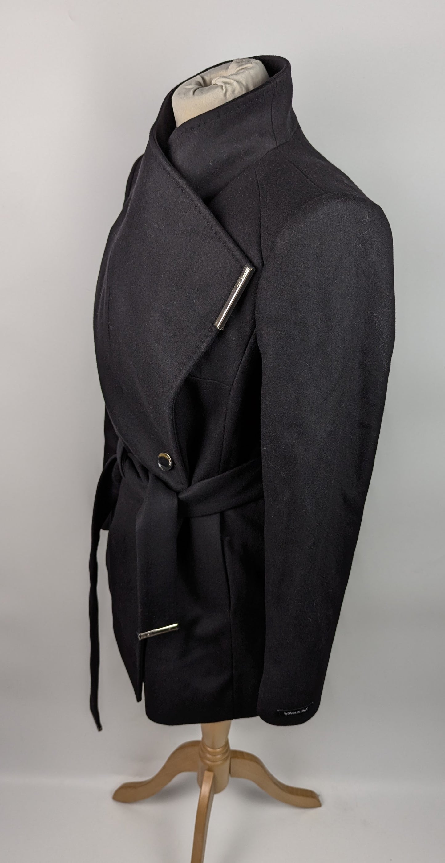 Ted Baker Roses Short Wool Coat - Black