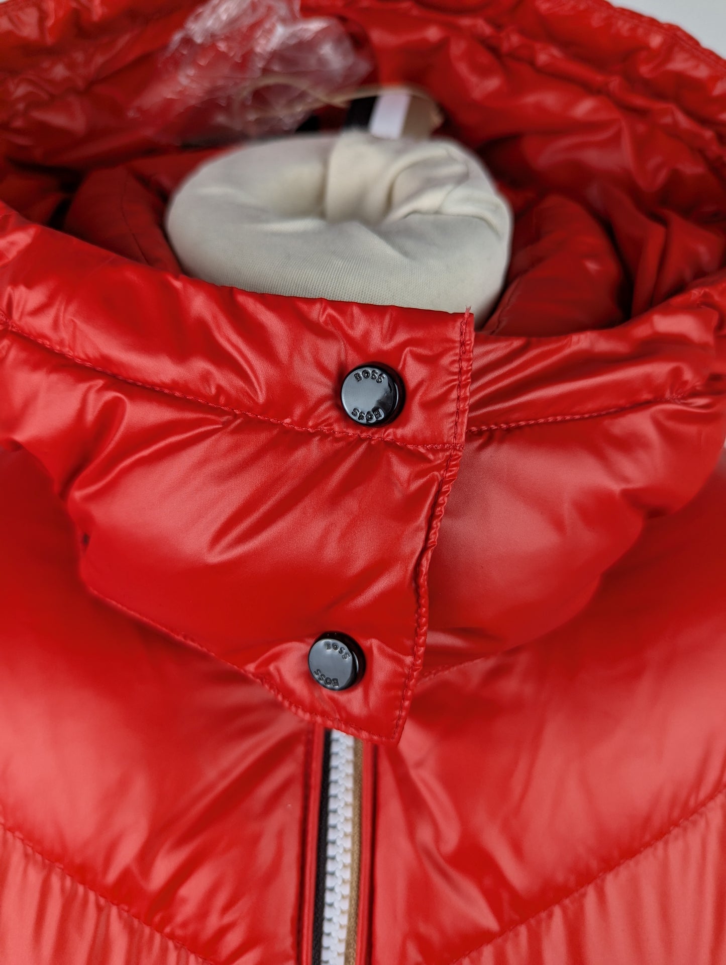 BOSS Women's Pepule2 puffer Jacket- Red