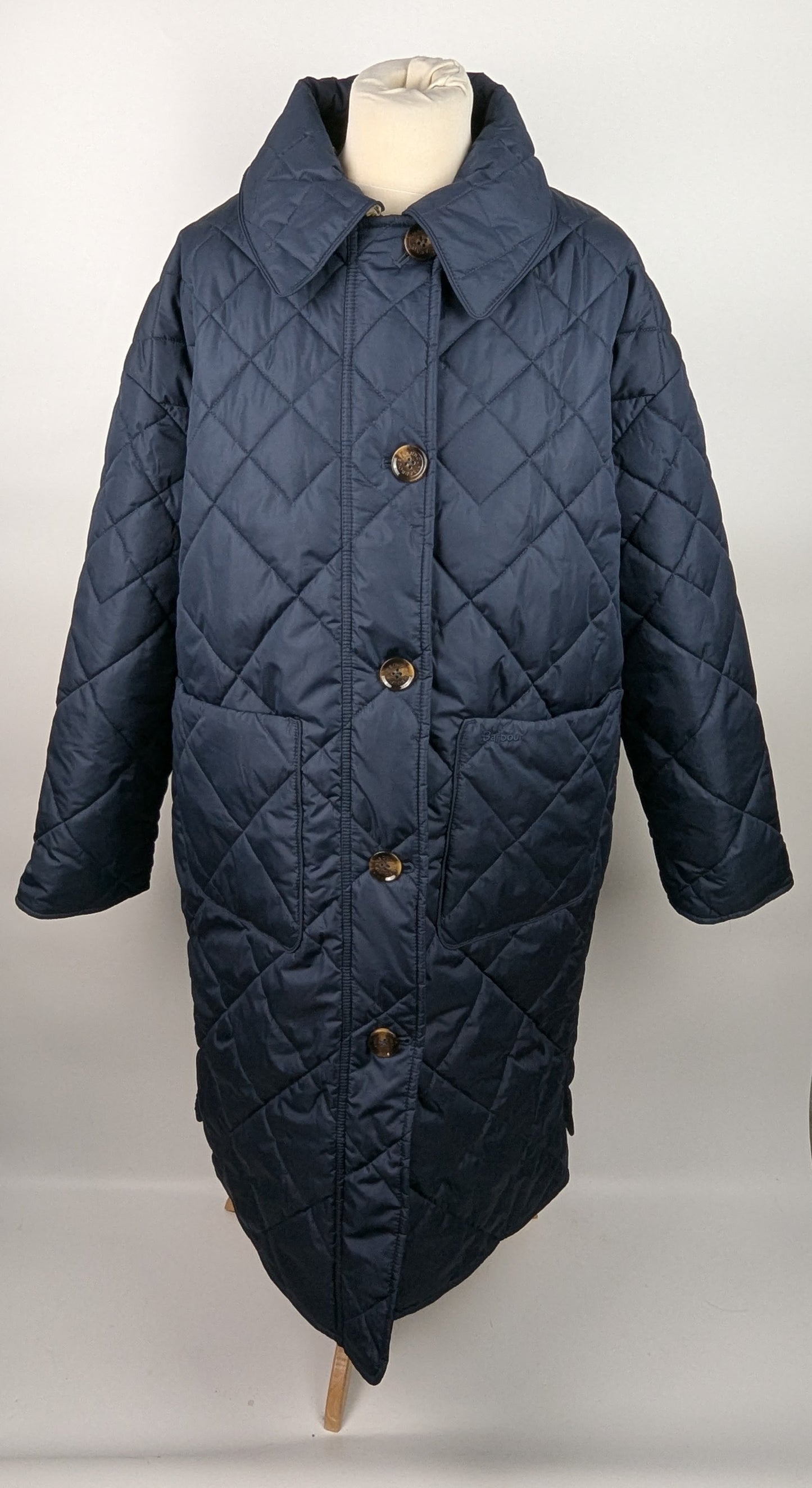 Barbour Cassandra Quilted Jacket Womnes - Navy Blue