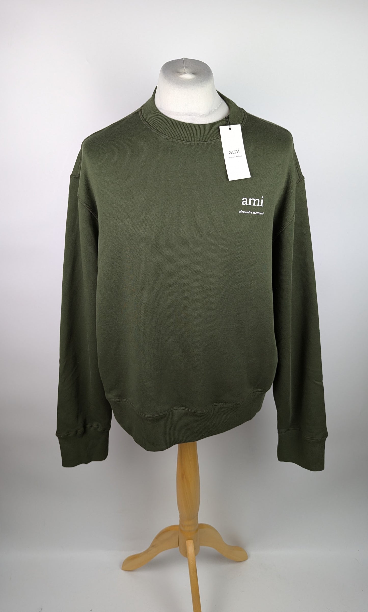AMI PARIS Alexandre Mattiussi Mens Crew Sweater - Green